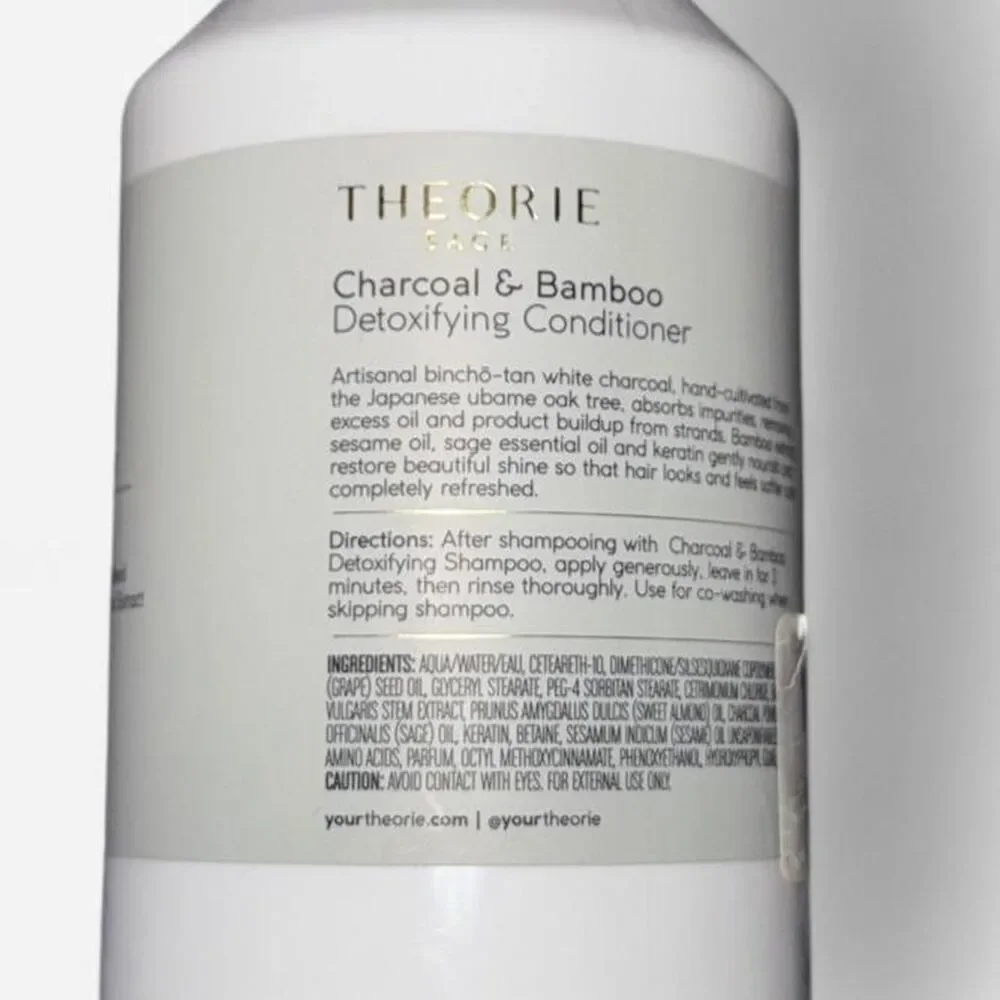 Theorie Sage Charcoal & Bamboo Detoxifying Conditioner, 13.5 oz, NWT